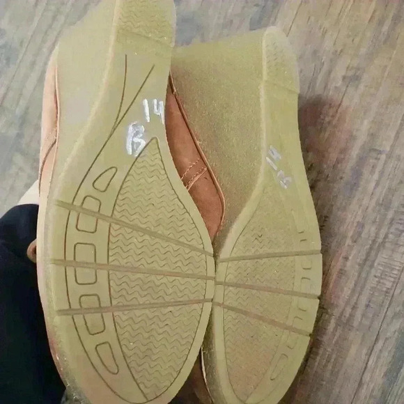 Sperry Topsider Burnished Leather Wedge Booties Size 7 - Picture 7 of 8